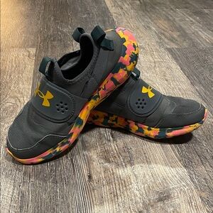 Under Armour Kids' Black Sneakers with Colorful Sole
